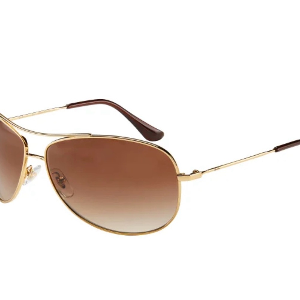 Ray-Ban Gold and Brown Aviator Sunglasses - Picture 4 of 5
